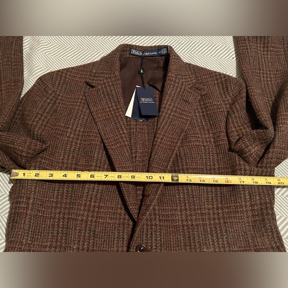 BNWT Polo Ralph Lauren Tweed Blazer Men’s Size 42 R with flip collar - Picture 6 of 10